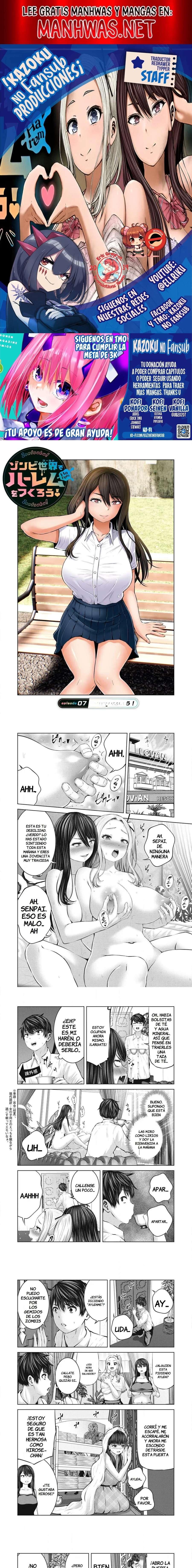 ZOMBIE SEKAI DE HAREM WO TSUKUROU Capítulo 7.1 - Página 1